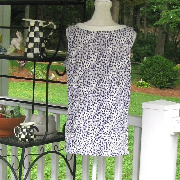 Tommy Bahama women Island Zone Aubrey Leopard shirt UPF sleeveless top Large - Picture 6 of 7